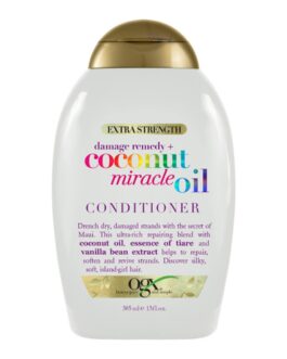 OGX Extra Strength Damage Remedy + Coconut Miracle Oil Conditioner for Dry, Frizzy or Coarse Hair, Hydrating & Flyaway Taming Conditioner, Paraben-Free, Sulfate-Free Surfactants, 13 fl oz