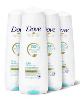 Dove Nutritive Solutions Moisturizing Conditioner for Normal to Dry Hair Daily Moisture Deep Conditioner Detangles and Nourishes Dry Hair 12 oz, 4 Count