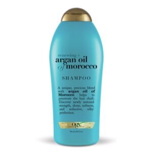 Naturally Naturale|OGX Renewing + Argan Oil of Morocco Hydrating Hair Shampoo, Cold-Pressed Argan Oil to Help Moisturize, Soften & Strengthen Hair, Paraben-Free with Sulfate-Free Surfactants, 25.4 fl oz