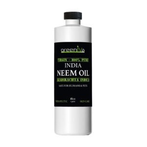 Naturally Naturale|Greenive – Neem Oil – 100% Organically Grown Neem Oil – Cold Pressed Virgin Neem Oil – Exclusively on Amazon (16 Ounce)